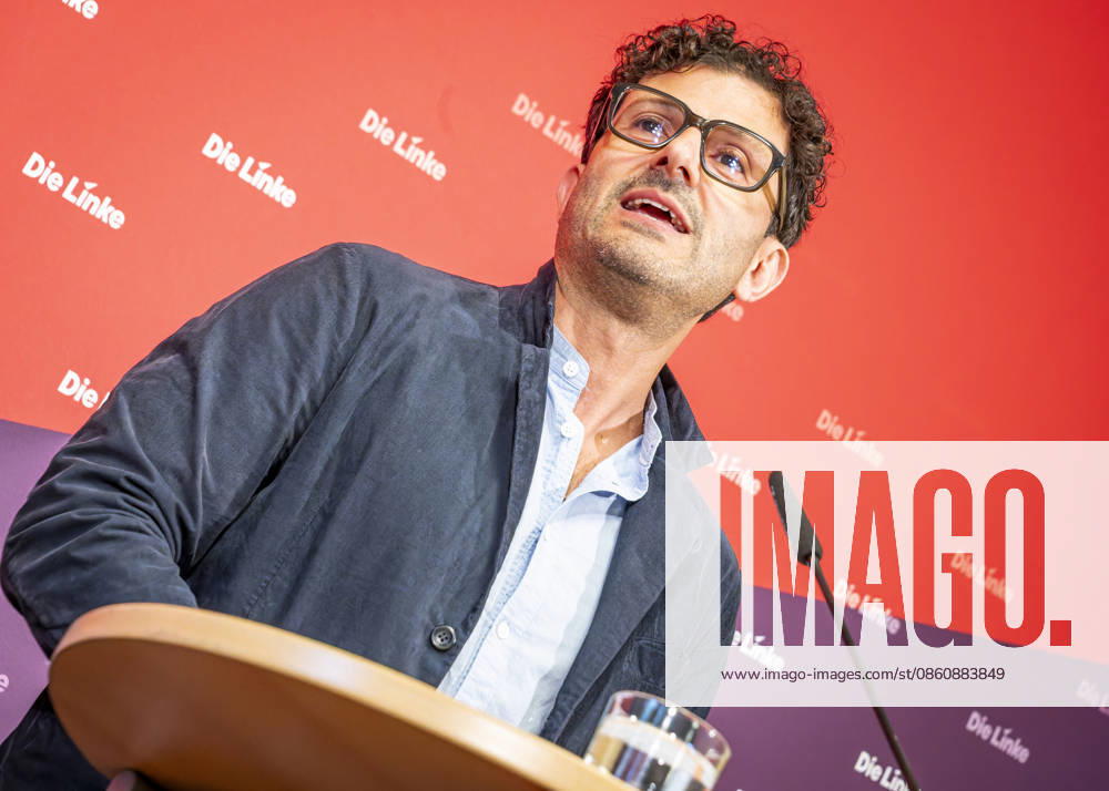 Luigi Pantisano EUR, Deutschland, Berlin, 06.07.2026: Pressekonferenz von Luigi Pantisano Vorsitzender der Partei Die Linke im Karl-Liebknecht-Haus zu aktuellen Themen.