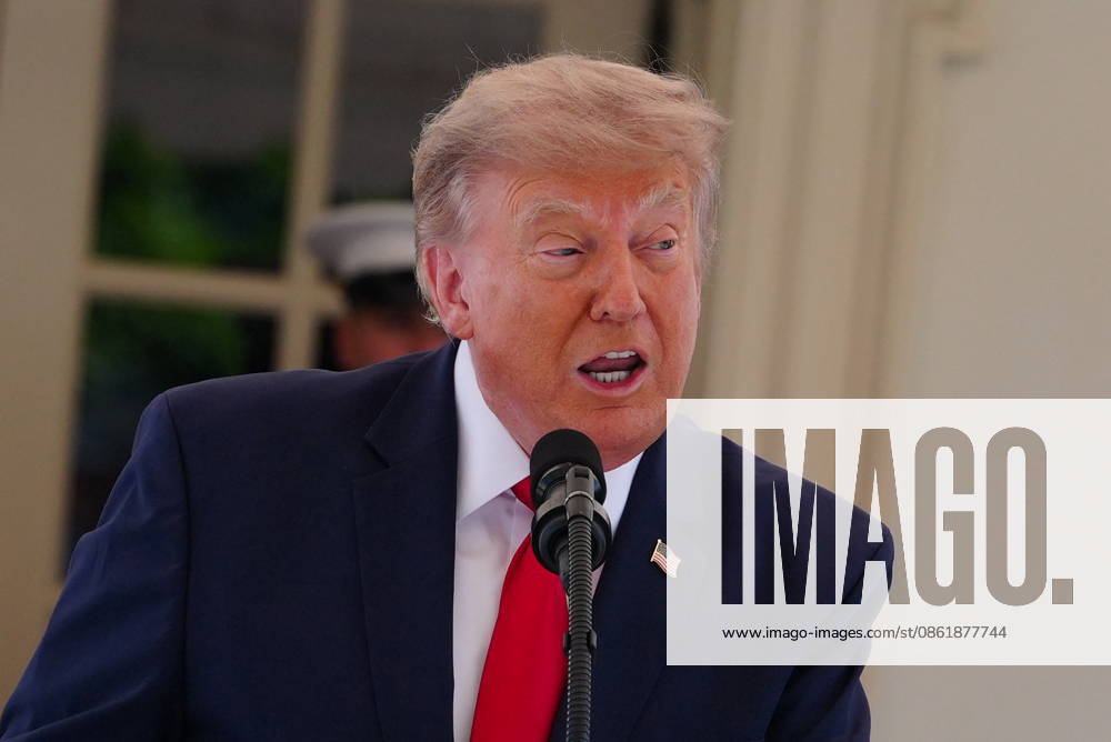 United States President Donald J Trump makes remarks as he hosts top IndyCar drivers at the White House in Washington, DC, USA, to promote the inaugural Freedom 250 Grand Prix on Monday, July 13, 2026. The race will be held in DC on August 22-23, 2026. Credit: CNP AdMedia Washington District of Columbia United States of America