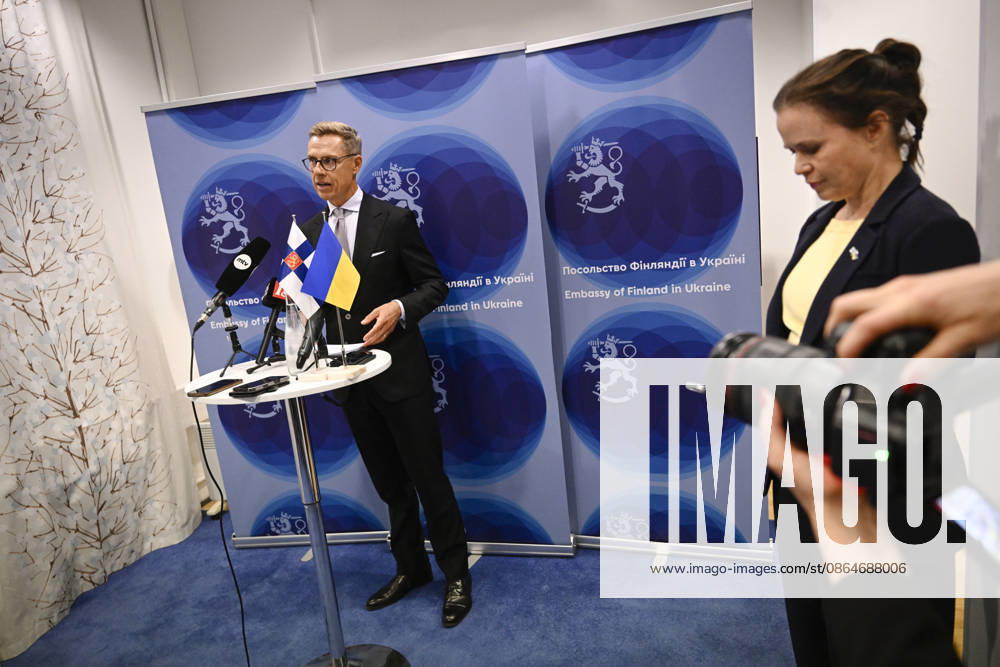 LKS 20260824 Finland s President Alexander Stubb is speaking during his press conference in the evening after the Coalition of the Willing Meeting in Kyiv, Ukraine on Ukraine’s 35th Independence Day, August 24, 2026. - ANTTI AIMO-KOIVISTO Kiova Ukraine