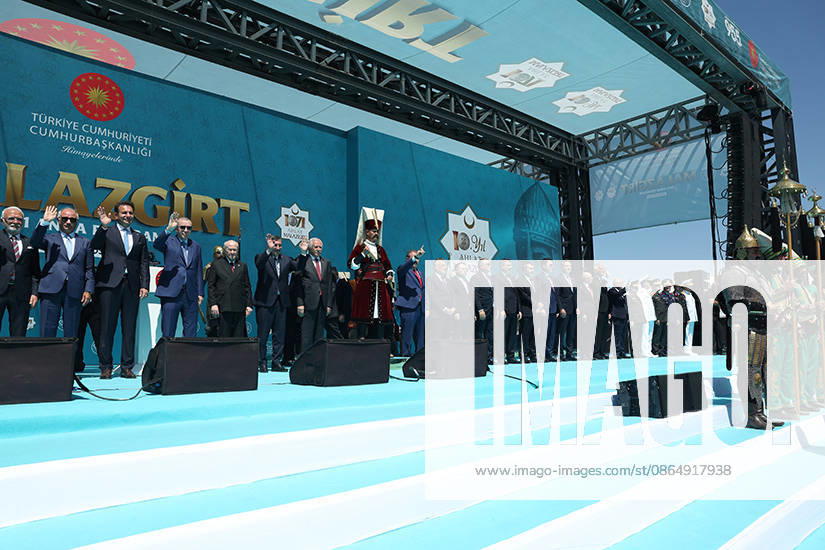 Turkish President Erdogan Attends 955th Anniversary of Manzikert Victory Turkish President Recep Tayyip Erdogan attends a ceremony marking the 955th anniversary of the Victory of Manzikert at the Battle of Manzikert Historical National Park in eastern Türkiye, on August 26, 2026. The commemoration marks the 1071 Battle of Manzikert and the conquest of Anatolia. Photo by Turkish presidency apaimages Istanbul Istanbul Turkey 260826_T__rkiye_TPO_00(15)