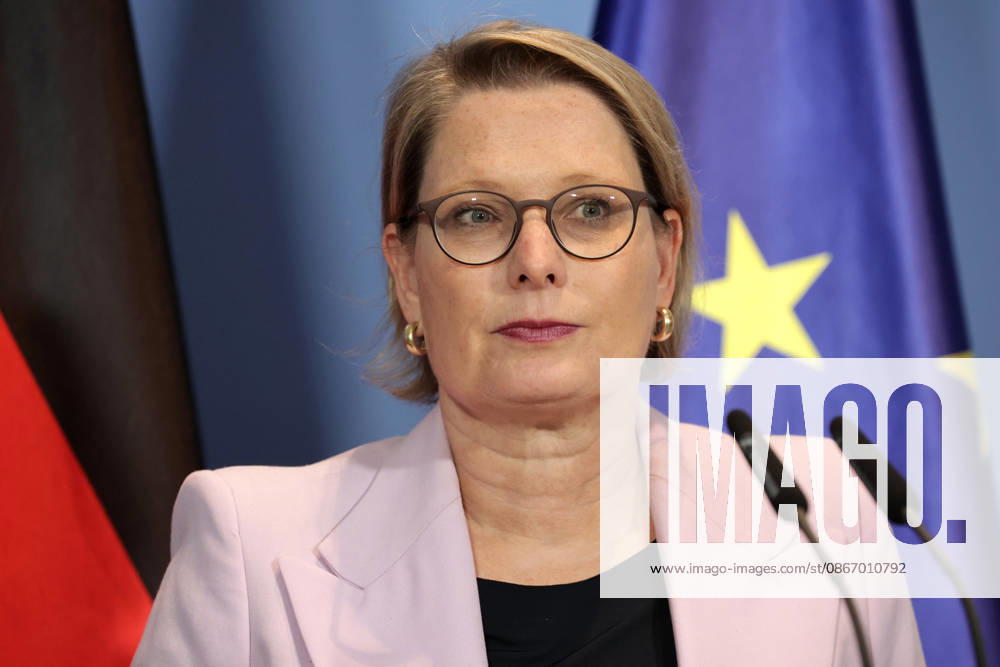 Stefanie Hubig, Bundesministerin für Justiz, SPD, PK zu - 10 Punkte Plan zu einem besseren Schutz vor islamistischem Terrorismus, Berlin