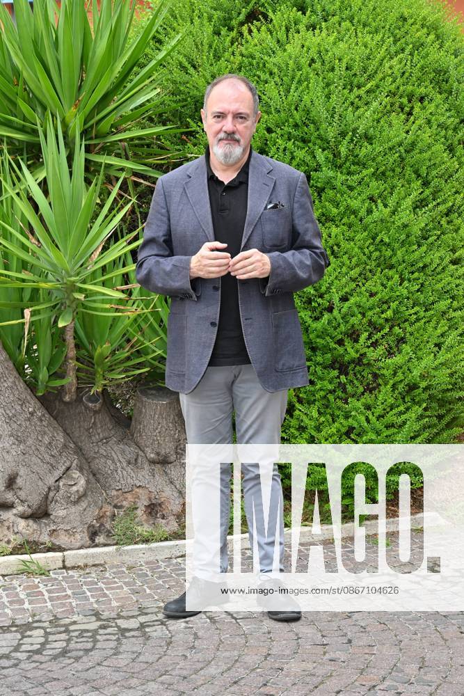 IPA88634657 - Rome: Rai Studios on Via Teulada. Photocall for the show *Misteri dimenticati*—*Blu notte* with Carlo Lucarelli. Pictured: Carlo Lucarelli