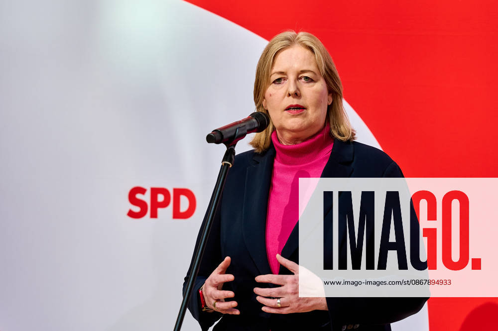 Bärbel Bas bei der Pressekonferenz zur den Ergebnissen der Landtagswahlen in Berlin und Mecklenburg-Vorpommern im Berliner Willy-Brandt-Haus. Bärbel Bas at the press conference on the results of the state elections in Berlin and Mecklenburg-Western Pomerania at the Willy Brandt House in Berlin. snapshot-photography F.Boillot