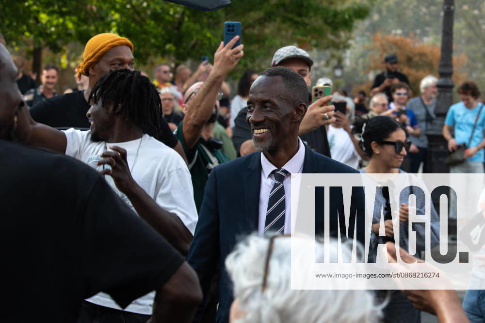 Public Service Demonstration in Paris - France LFI mayor of Saint-Denis Bally Bagayoko pictured during the demonstration of Public Service for working conditions and increased funding for public services and to support the high school blockades and firghters in Paris, France on September 29, 2026. Photo by Fabrice Sapte ABACAPRESS.COM Paris France