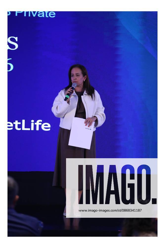 TO-45303 & x2013; Mexico City, October 1, 2026: Grissel R& xe1;mirez, AVP of EB Private at MetLife Mexico, delivers the welcome address at the MetLife forum "Mental Health in the Age of Artificial Intelligence" in Mexico City. Photo: Ian Robles .com.mx - ZUMAcs4_ 20261001_faa_cs4_098