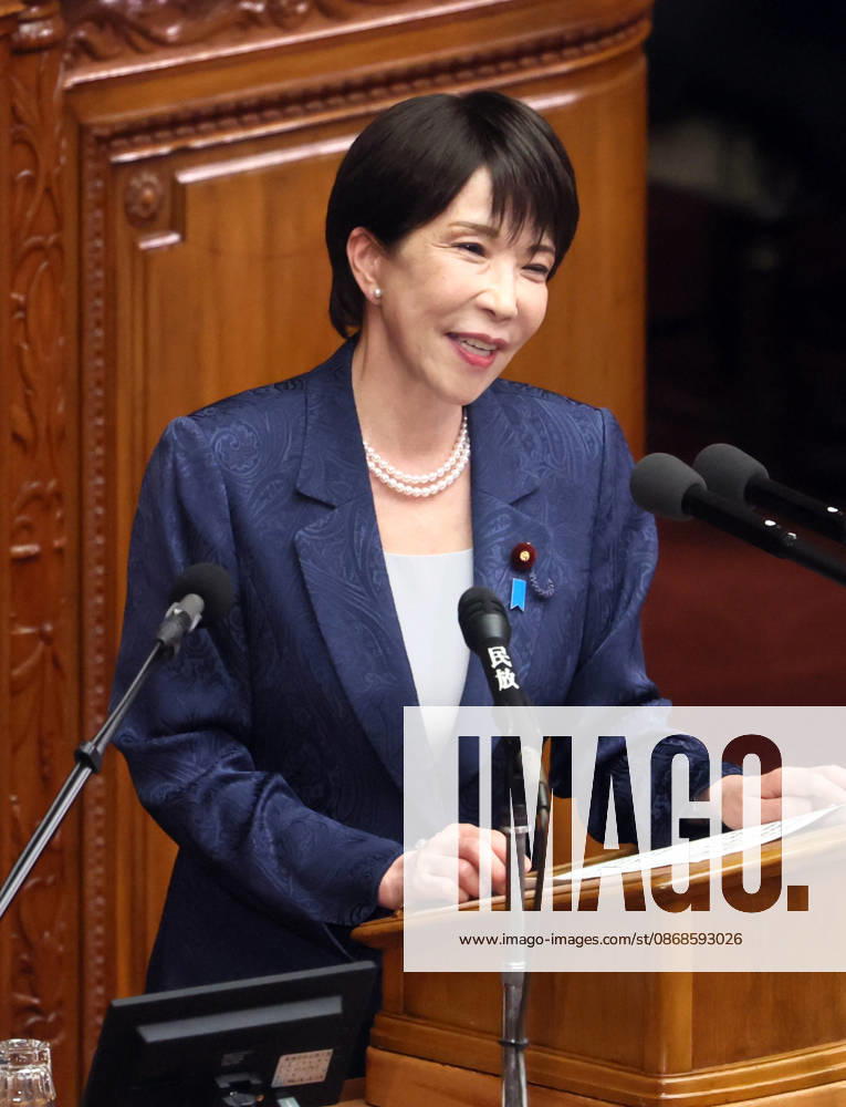 Tokyo, Japan - Japanese Prime Minister Sanae Takaichi delivers her policy speech at Lower House s plenary session at the National Diet in Tokyo on Monday, October 5, 2026. The 69-day extraordinary Diet session will convene through December 12. (photo by Yoshio Tsunoda AFLO) aflo_353477558