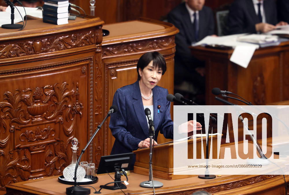 Tokyo, Japan - Japanese Prime Minister Sanae Takaichi delivers her policy speech at Lower House s plenary session at the National Diet in Tokyo on Monday, October 5, 2026. The 69-day extraordinary Diet session will convene through December 12. (photo by Yoshio Tsunoda AFLO) aflo_353477560