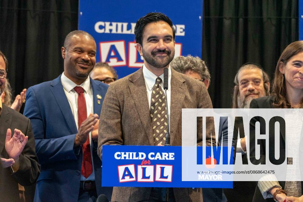 New York, NY- October 5: Mayor Zohran Kwame Mamdani makes an announcement to deliver Free Child Care to more Than 10,000 Low-Income Children October 5, 2026.