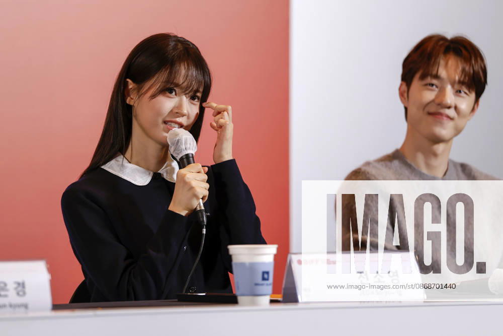 The Table: Day and Night cast at Busan International Film Festival South Korean actor Jeon So-young (L) speaks during a press conference for The Table: Day and Night, the opening film of the 31st Busan International Film Festival (BIFF), at the Busan Cinema Center in Busan, South Korea, on October 06, 2026. Busan South Korea