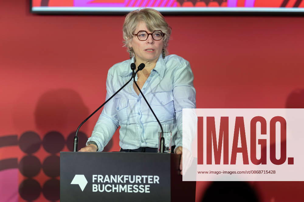 Buchmesse Frankfurt 2026 Jill Lepore, US-amerikanische Historikerin und Autorin. Eröffnungspressekonferenz der Buchmesse Frankfurt 2026., Frankfurt am Main Hessen Deutschland Messegelände
