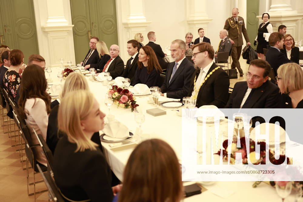 Finland Queen Letizia and King Felipe with President Alexander Stubb and Suzanne Innes-Stubb on the 1st day of the 2 day statevisit to Finland. Â