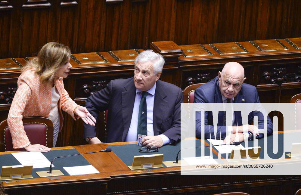 IPA89364991 - Rome, Chamber of Deputies: Electoral Law, explanations of vote, and vote of confidence on Article 1; pictured: Antonio Tajani, Carlo Nordio, Maria Elisabetta Alberti Casellati