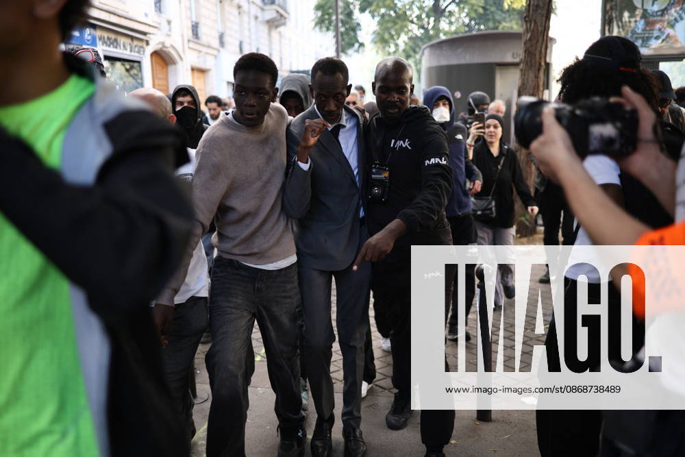 Student Demonstration - Paris Saint Denis Mayor Bally Bagayoko during the Clashes on the sidelines of the students protest against the current state of public education, once again, on October 6, 2026, in Paris, France. They demand more resources for the national education system, and raise against the far right party - le Rassemblement National. Photo by Raphael Lafargue ABACAPRESS.COM Paris France