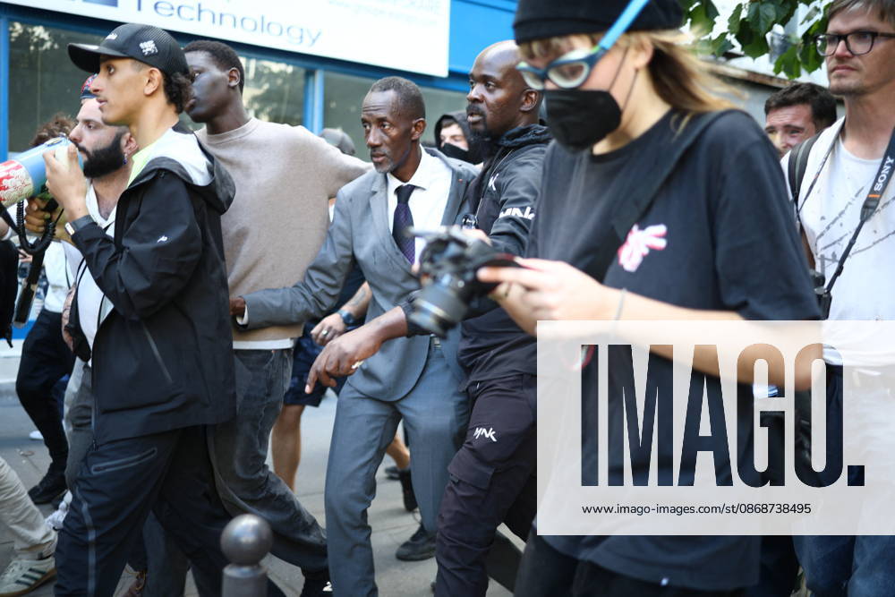 Student Demonstration - Paris Saint Denis Mayor Bally Bagayoko during the Clashes on the sidelines of the students protest against the current state of public education, once again, on October 6, 2026, in Paris, France. They demand more resources for the national education system, and raise against the far right party - le Rassemblement National. Photo by Raphael Lafargue ABACAPRESS.COM Paris France