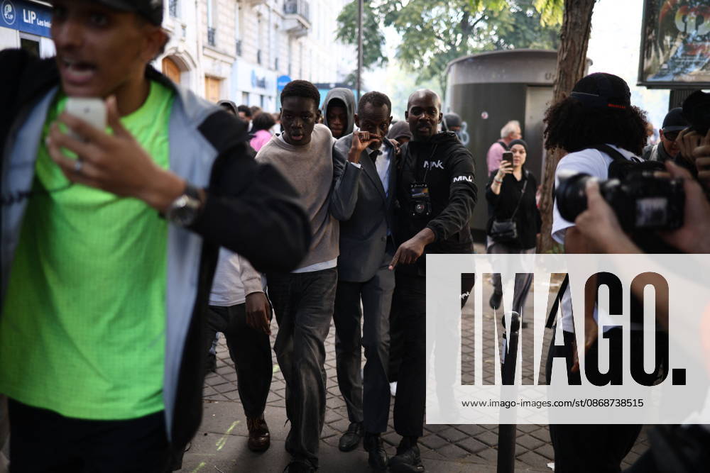 Student Demonstration - Paris Saint Denis Mayor Bally Bagayoko during the Clashes on the sidelines of the students protest against the current state of public education, once again, on October 6, 2026, in Paris, France. They demand more resources for the national education system, and raise against the far right party - le Rassemblement National. Photo by Raphael Lafargue ABACAPRESS.COM Paris France