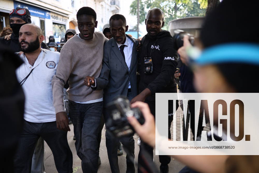 Student Demonstration - Paris Saint Denis Mayor Bally Bagayoko during the Clashes on the sidelines of the students protest against the current state of public education, once again, on October 6, 2026, in Paris, France. They demand more resources for the national education system, and raise against the far right party - le Rassemblement National. Photo by Raphael Lafargue ABACAPRESS.COM Paris France