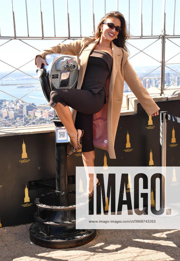 NEW YORK, NY- OCTOBER 6: Jessie James Decker at the Empire State Building to Celebrate the Release of New Cookbook The Secret Sauce: A Family Cookbook Seasoned with Love on October 6, 2026 in New York City.