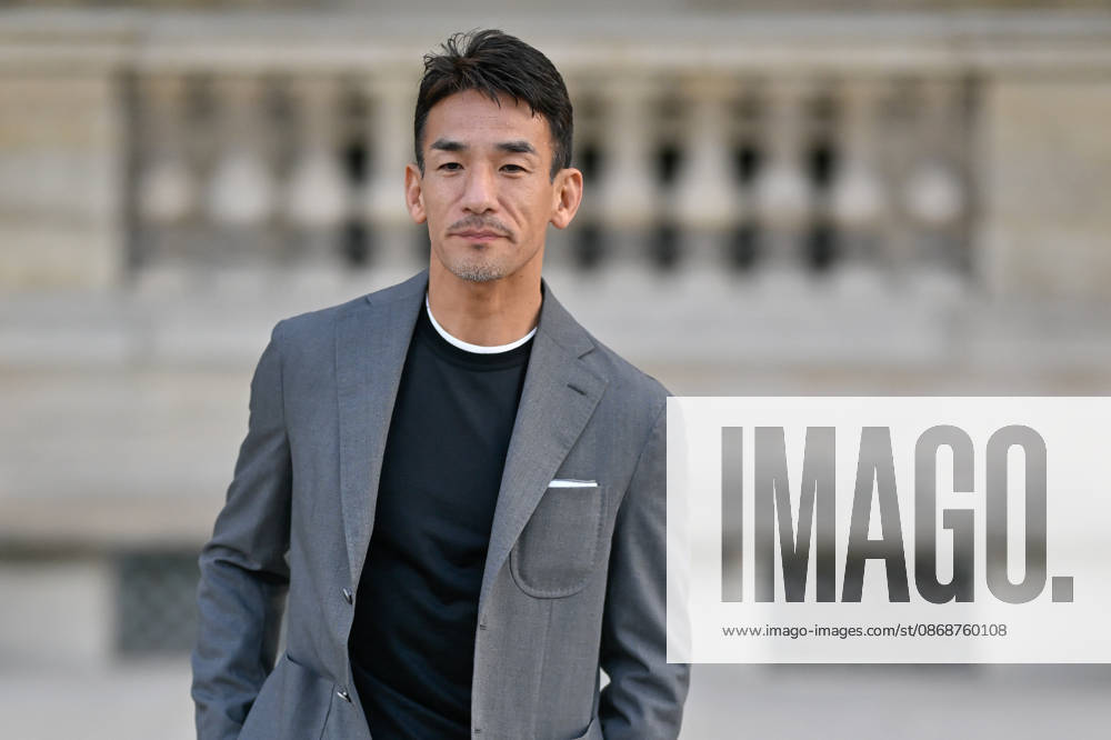 PFW Louis Vuitton Outside Arrivals Hidetoshi Nakata arriving at Louis Vuitton show during Paris Fashion Week, in Paris, France on 6 October 2026. Photo by Julien Reynaud APS-Medias ABACAPRESS.COM Paris France
