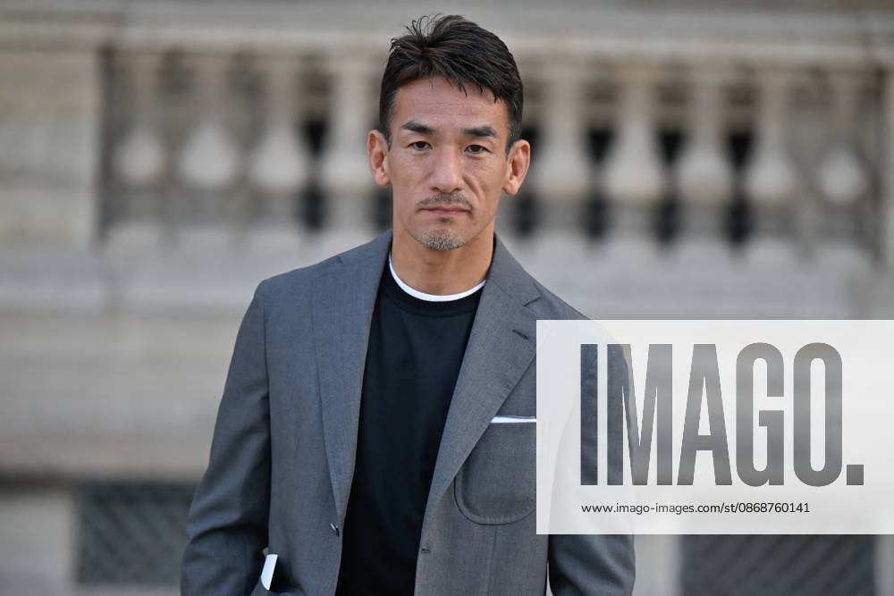 PFW Louis Vuitton Outside Arrivals Hidetoshi Nakata arriving at Louis Vuitton show during Paris Fashion Week, in Paris, France on 6 October 2026. Photo by Julien Reynaud APS-Medias ABACAPRESS.COM Paris France