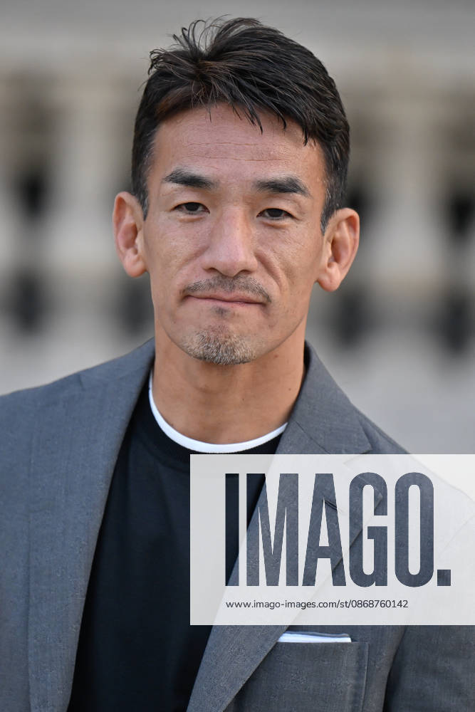 PFW Louis Vuitton Outside Arrivals Hidetoshi Nakata arriving at Louis Vuitton show during Paris Fashion Week, in Paris, France on 6 October 2026. Photo by Julien Reynaud APS-Medias ABACAPRESS.COM Paris France