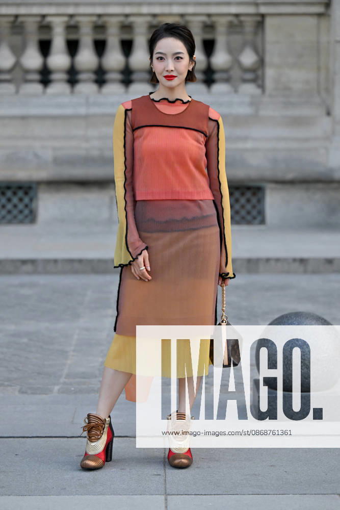 PFW Louis Vuitton Outside Arrivals Victoria Song arriving at Louis Vuitton show during Paris Fashion Week, in Paris, France on 6 October 2026. Photo by Julien Reynaud APS-Medias ABACAPRESS.COM Paris France