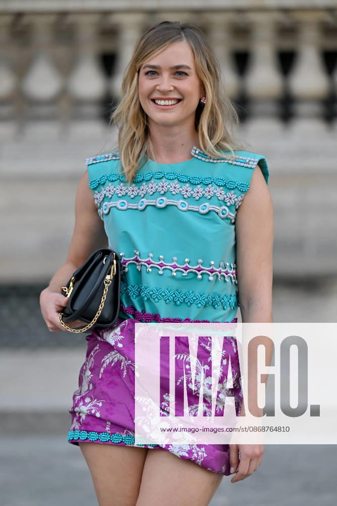 PFW Louis Vuitton Outside Arrivals Jeanne Goursaud arriving at Louis Vuitton show during Paris Fashion Week, in Paris, France on 6 October 2026. Photo by Julien Reynaud APS-Medias ABACAPRESS.COM Paris France