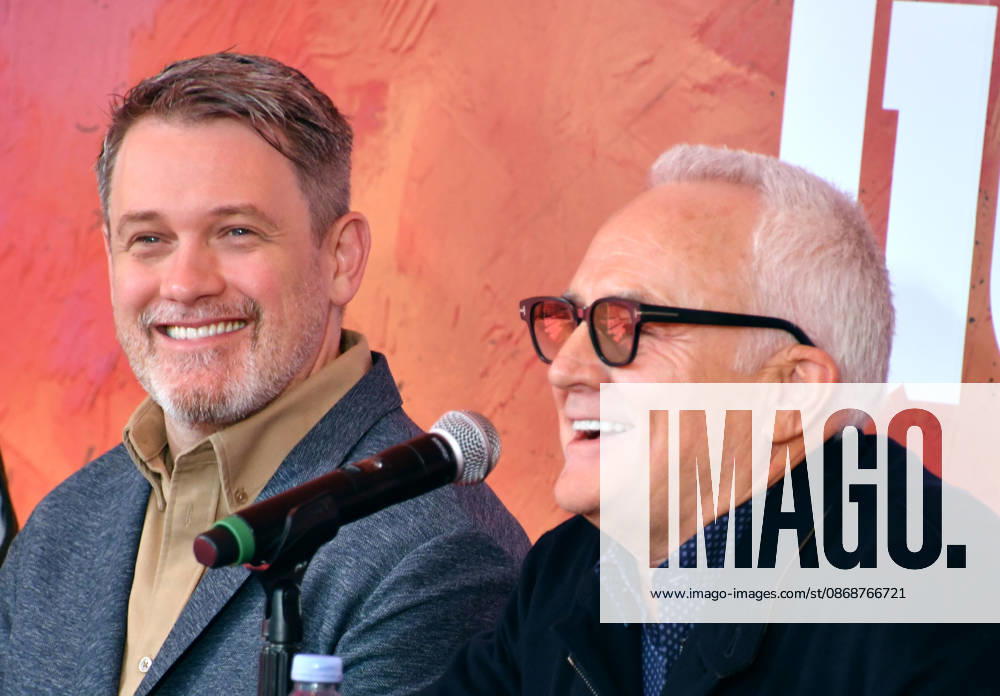 NEW YORK, NY- OCTOBER 6: Michael Arden and Bradley Whitford at the press conference for A Few Good Men at Lincoln Center Theater in the Vivian Beaumont Theatre on October 6, 2026 in New York City.