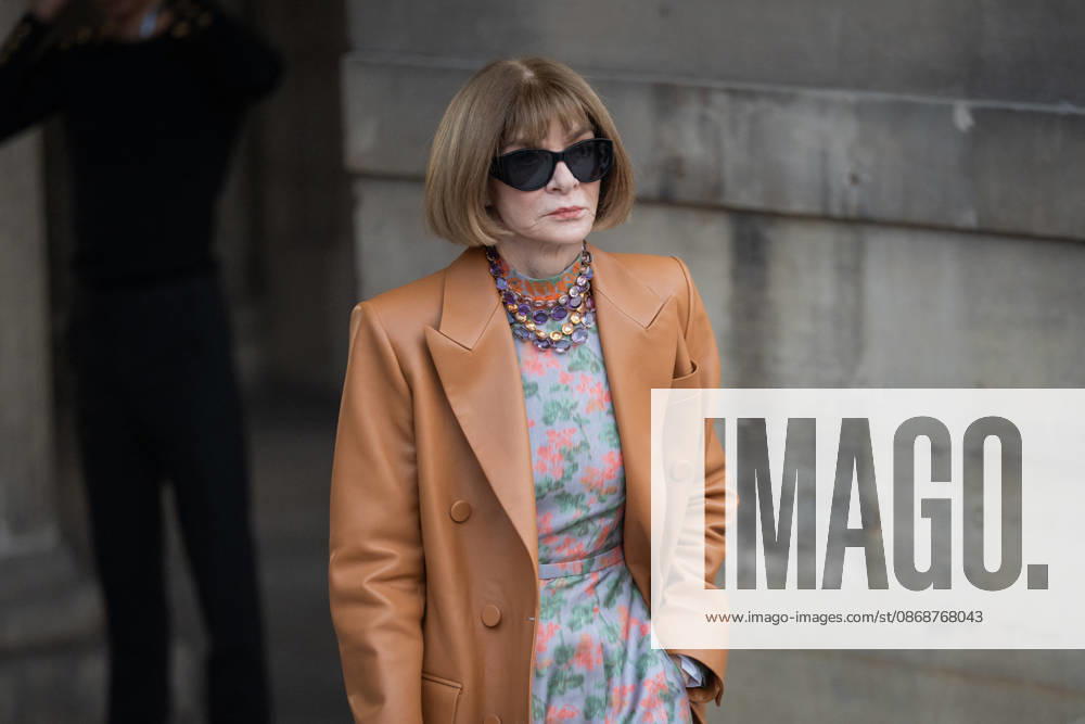 PFW - Louis Vuitton Front Row - Paris Anna Wintour poses as she arrives ahead of the Louis Vuitton Women s Spring Summer 2027 collection fashion show as part of the Paris Fashion Week, in Paris, France on October 6, 2026. Photo by Alexis Jumeau ABACAPRESS.COM Paris France