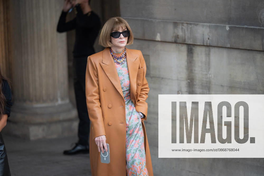PFW - Louis Vuitton Front Row - Paris Anna Wintour poses as she arrives ahead of the Louis Vuitton Women s Spring Summer 2027 collection fashion show as part of the Paris Fashion Week, in Paris, France on October 6, 2026. Photo by Alexis Jumeau ABACAPRESS.COM Paris France
