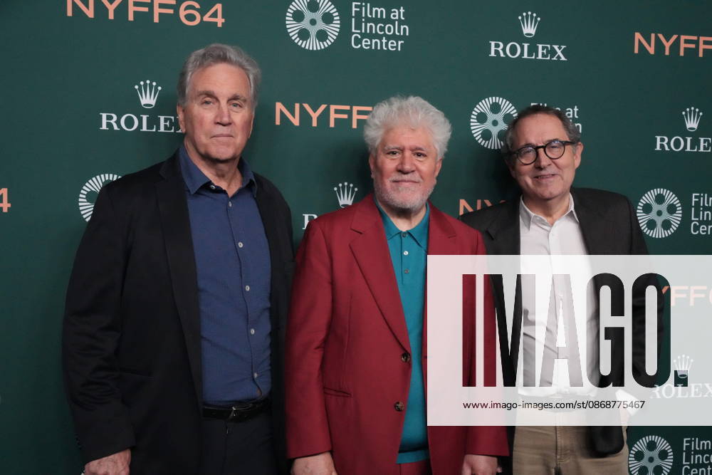 TOM BERNARD, PEDRO ALMODOVAR and MICHAEL BARKER attend the Bitter Christmas Premiere At The 64th New York Film Festiva at Film at Lincoln Center,.Alice Tully Hall, Lincoln Center, NYC.October 6, 2026 . PEDRO ALMODOVAR attends the Bitter Christmas Premiere At The 64th New York Film Festiva at Film at Lincoln Center,.Alice Tully Hall, Lincoln Center, NYC.October 6, 2026 . Bitter Christmas Premiere At The 64th New York Film Festiva at Film at Lincoln Center,.Alice Tully Hall, Lincoln Center, NYC.October 6, 2026 . New York USA - ZUMAms4_ 20261006_faf_ms4_012
