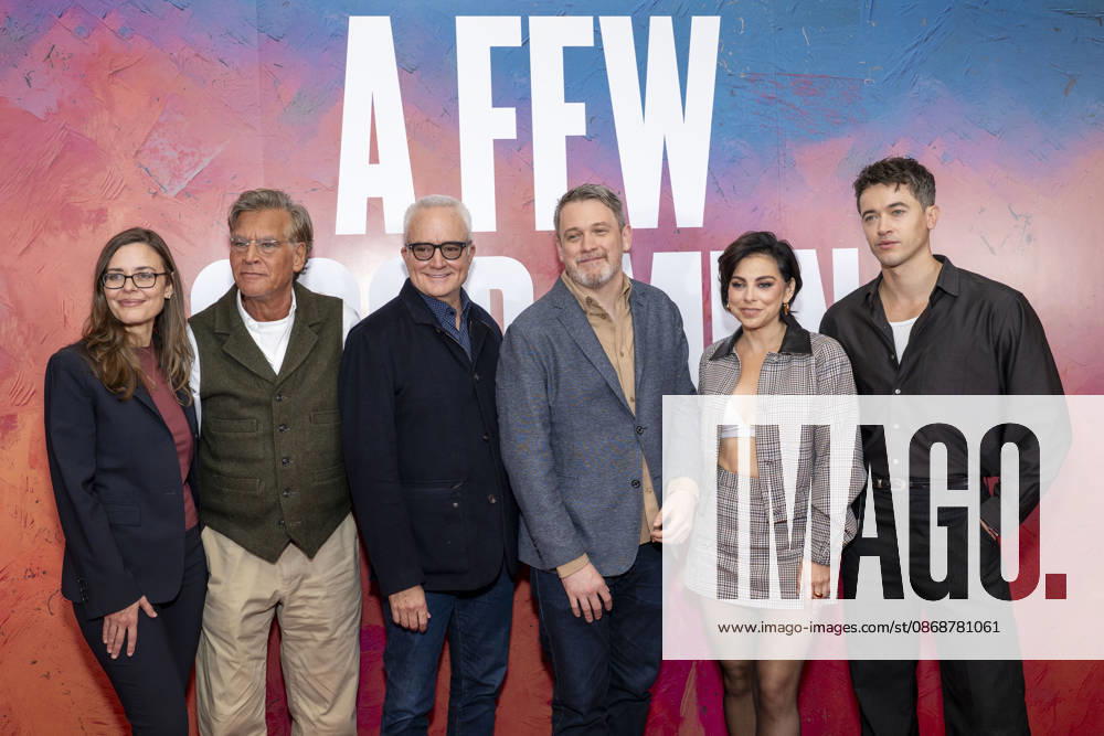 LEAR DEBESSONET, AARON SORKIN, BRADLEY WHITFORD, MICHAEL ARDEN, KRYSTA RODRIGUEZ and TOM BLYTH attend a press conference for A Few Good Men on Broadway at the Vivian Beaumont Theater at Lincoln Center in New York. 6 October 2026 New York USA - ZUMAa265 20261006_zep_a265_011