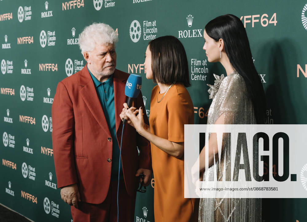 Pedro Almodovar and Milena Smit attend the 64th New York Film Festival Pedro Almodovarâ€⠢s Bitter Christmas U.S. Premiere. Held at Alice Tully Hall at Lincoln Center in New York. Dinara Khairova Zuma Press. October 6, 2026. Brooklyn United States - ZUMAp281 20261006_zea_p281_003