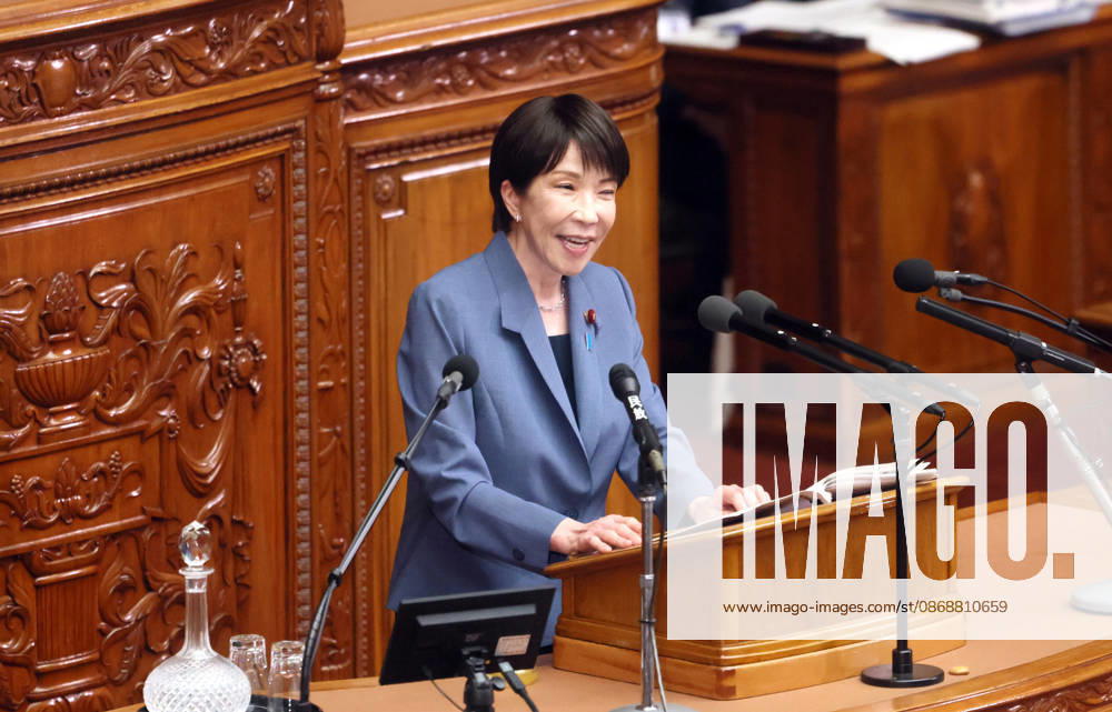 Tokyo, Japan - Japanese Prime Minister Sanae Takaichi answers a question at Lower House s plenary session at the National Diet in Tokyo on Wednesday, October 7, 2026. (photo by Yoshio Tsunoda AFLO) aflo_354016936