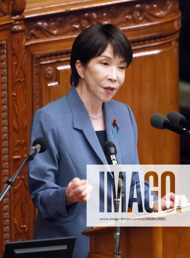 Tokyo, Japan - Japanese Prime Minister Sanae Takaichi answers a question at Lower House s plenary session at the National Diet in Tokyo on Wednesday, October 7, 2026. (photo by Yoshio Tsunoda AFLO) aflo_354016940