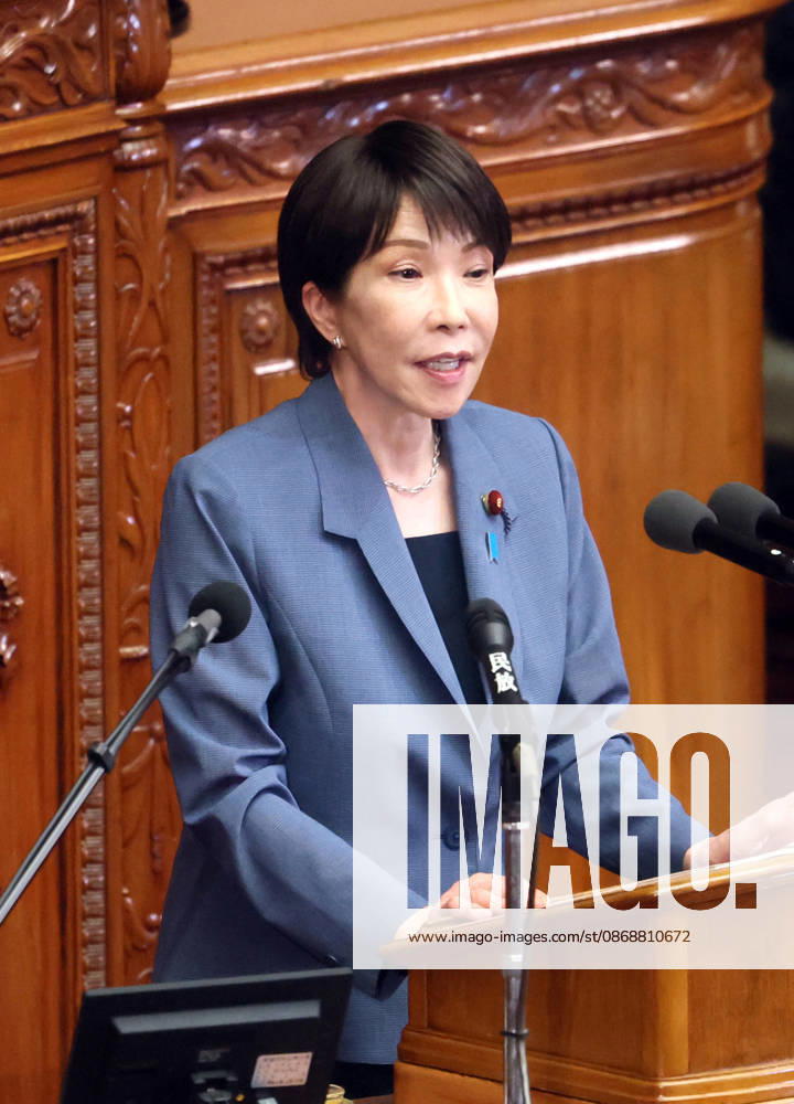 Tokyo, Japan - Japanese Prime Minister Sanae Takaichi answers a question at Lower House s plenary session at the National Diet in Tokyo on Wednesday, October 7, 2026. (photo by Yoshio Tsunoda AFLO) aflo_354016946