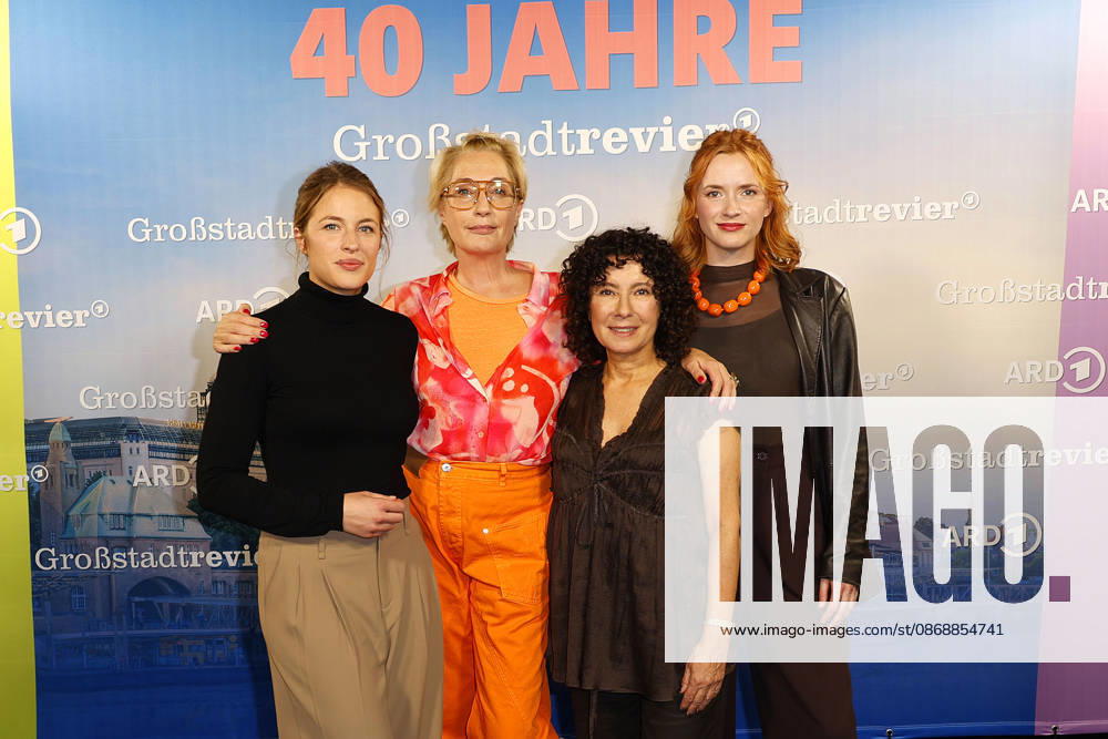 Sinha Melina Gierke, Saskia Fischer, Maria Ketikidou and Sofie Junker attend the photo call for the 40th anniversary of the series *Großstadtrevier* on October 7, 2026 at the Astor Film Lounge in Hamburg, Germany 40th anniversary *Großstadtrevier* photo call in Hamburg, Germany