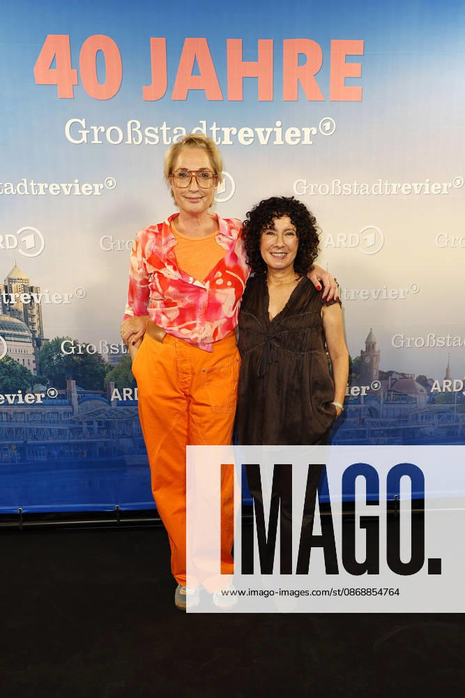 Saskia Fischer and Maria Ketikidou attend the photo call for the 40th anniversary of the series *Großstadtrevier* on October 7, 2026 at the Astor Film Lounge in Hamburg, Germany 40th anniversary *Großstadtrevier* photo call in Hamburg, Germany