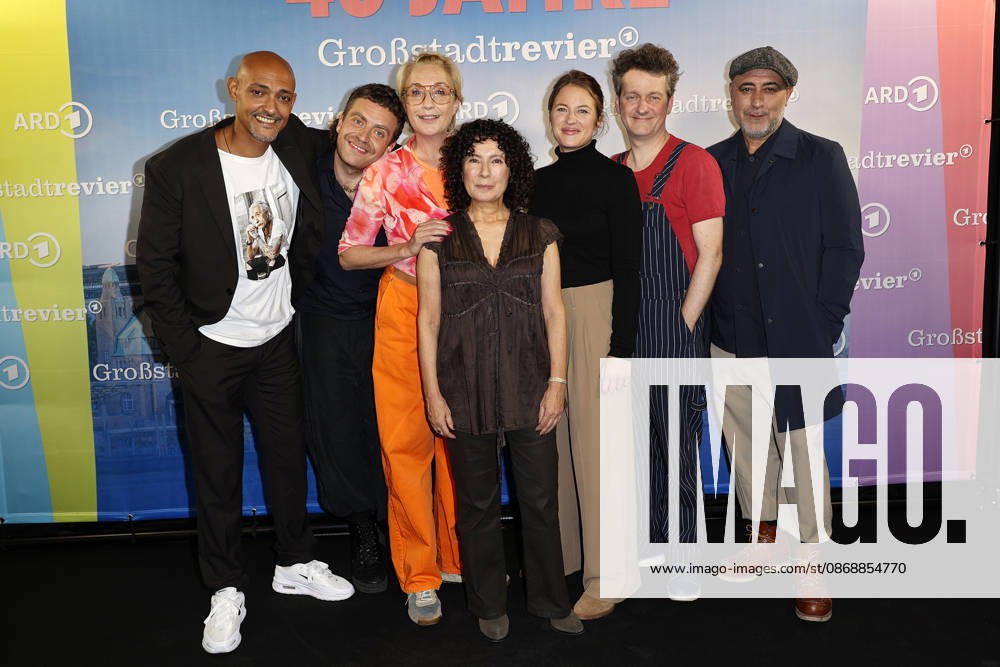 Patrick Abozen, Enrique Fiss, Saskia Fischer, Maria Ketikidou, Sinha Melina Gierke, Sven Fricke and Oezguer Karadeniz attend the photo call for the 40th anniversary of the series *Großstadtrevier* on October 7, 2026 at the Astor Film Lounge in Hamburg, Germany 40th anniversary *Großstadtrevier* photo call in Hamburg, Germany