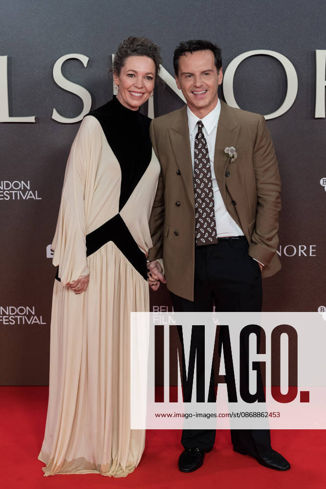 Elsinore opening night gala at BFI London Film Festival LONDON, UNITED KINGDOM - OCTOBER 07: Olivia Colman (L) and Andrew Scott (R) attend the opening night gala of Elsinore during the 70th BFI London Film Festival at the Royal Festival Hall in London, United Kingdom on October 07, 2026. Wiktor Szymanowicz Anadolu London United Kingdom. Editorial use only. Please get in touch for any other usage.