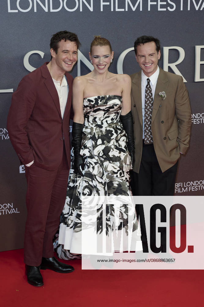 Luke Thompson, Billie Piper and Andrew Scott pictured attending the BFI London Film Festival Opening Gala - Elsinore at the BFI Southbank Royal Festival Hall Featuring: Luke Thompson, Billie Piper and Andrew Scott Where: London, United Kingdom When: 07 Oct 2026 Credit: Alan West Cover Images . NOT FOR USE BY NEWSPAPERS BASED IN THE UK.