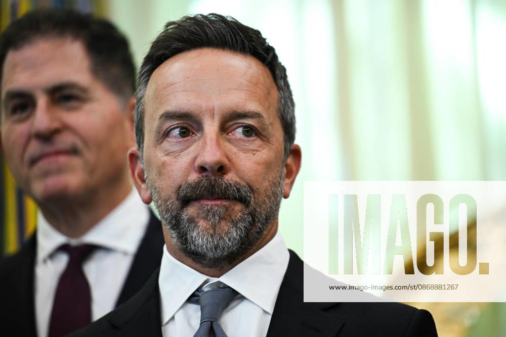 WASHINGTON, DC - OCT. 7: Altimeter Capital CEO Brad Gerstner speaks as US President Donald J Trump makes remarks during an announcement on Trump Accounts in the Oval Office of the White House in Washington, DC, USA, on Wednesday