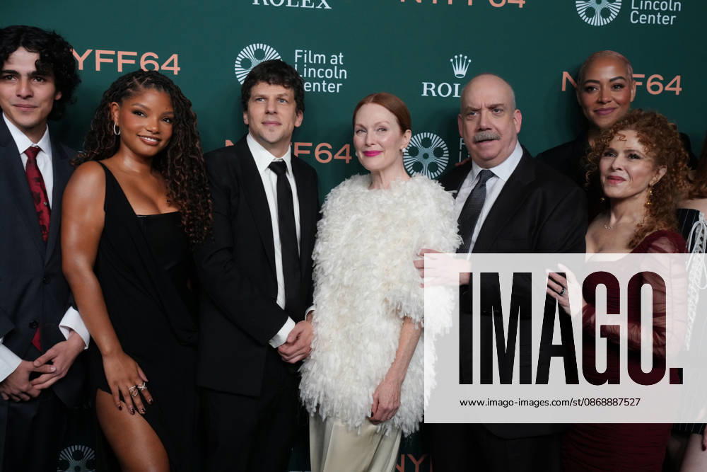 ELDAR ISGANDAROV, HALLE BAILEY, JESSE EISENBERG, JULIANNE MOORE and PAUL GIAMATTI , BERNADETTE PETERS attend ‘The Debutâ€⠢ Red Carpet Arrivals at the 64th New York Film Festival,.Alice Tully Hall, Lincoln Center, NYC.October 7, 2026 . The Debut Red Carpet Arrivals At The 64th New York Film Festival,.Alice Tully Hall, Lincoln Center, NYC.October 7, 2026 . New York USA - ZUMAms4_ 20261007_faf_ms4_014