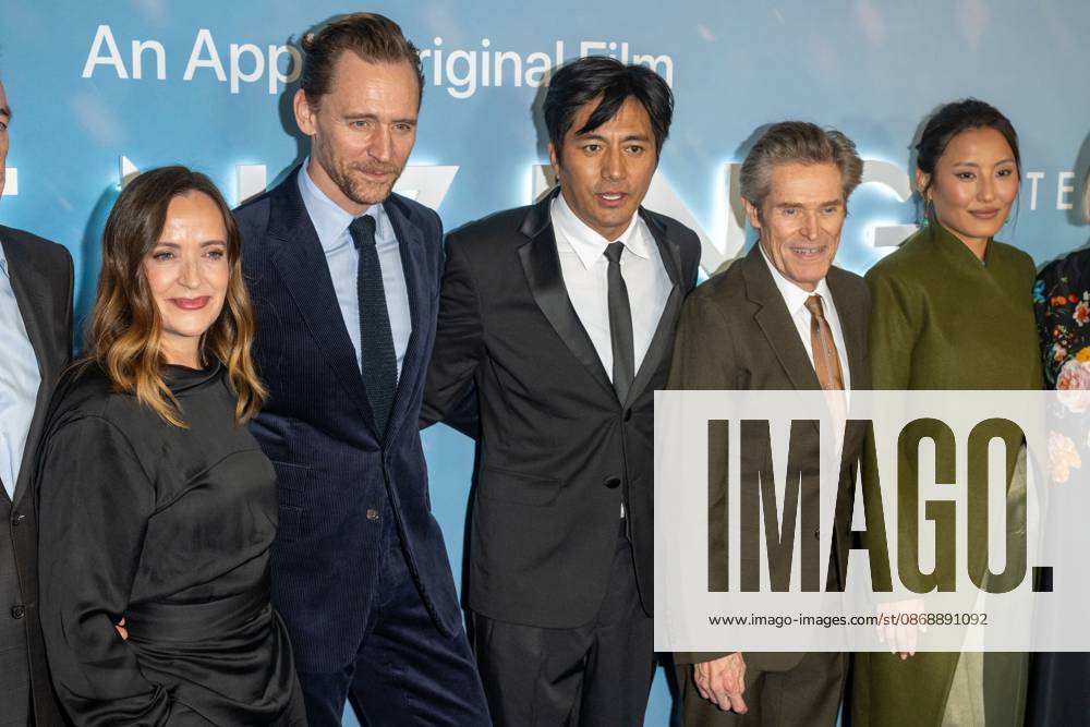 (L-R) Jennifer Peedom, Tom Hiddleston, Genden Phuntsok, Willem Dafoe and Thinley Lhamo attend.Apple Original Films Tenzing New York Premiere at DGA Theater on October 07, 2026 in New York City. New York United States - ZUMAs197 20261007_aaa_s197_442