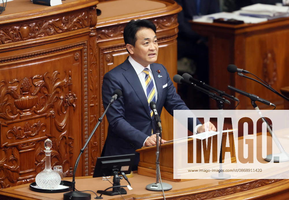 Tokyo, Japan - Japan s opposition Democratic Party for the People leader Yuichiro Tamaki questions to Prime Minister Sanae Takaichi at Lower House s plenary session at the National Diet in Tokyo on Monday, October 8, 2026. (photo by Yoshio Tsunoda AFLO) aflo_354274228