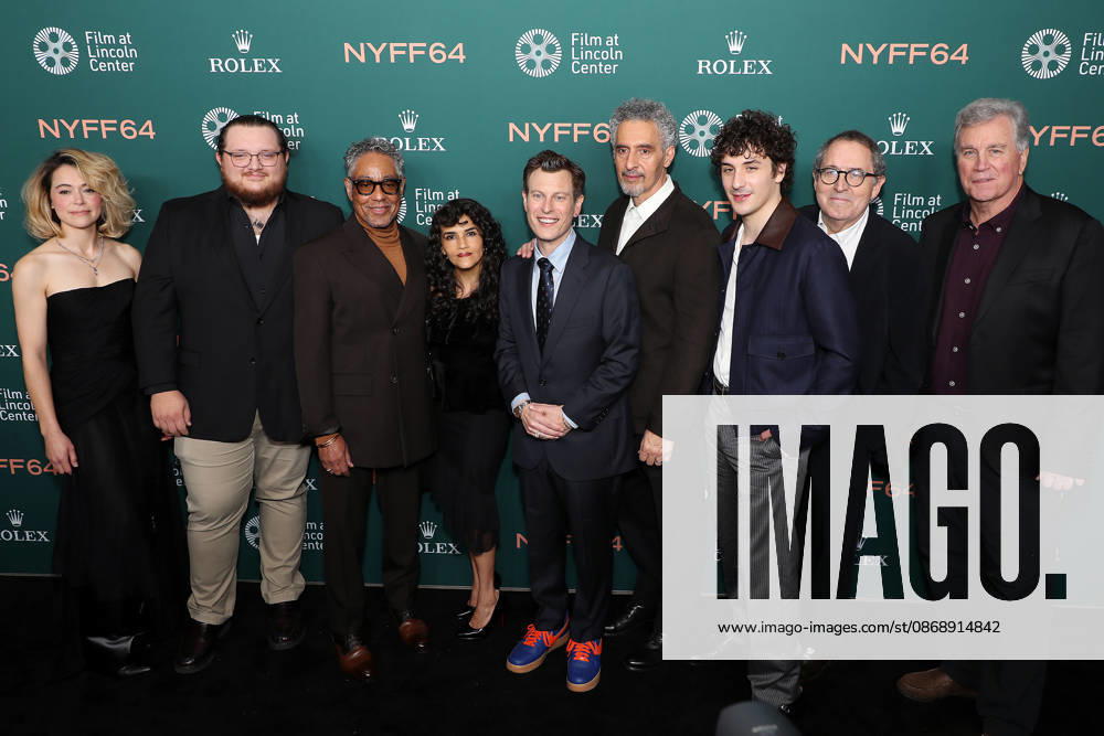 Arrivals at the 64th New York Film Festival for The Only Living Pickpocket in New York premiere Featuring: (L-R) Tatiana Maslany, Dom Acquista, Giancarlo Esposito, Karina Arroyave, Noah Segan (Writer, Director), John Turturro, Will Price, Michael Barker (Co-Pres SPC) and Tom Bernard (Co-Pres SPC) Where: New York, New York, United States When: 07 Oct 2026 Credit: Marion Curtis StarPix for Sony Pictures Classics INSTARimages . NOT FOR USE BY NEWSPAPERS BASED IN THE UK.