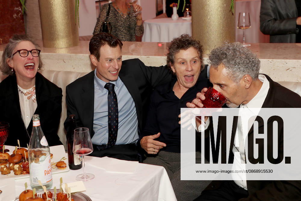 Inside after party at the 64th New York Film Festival for The Only Living Pickpocket in New York at the Rampoldi Restaurant Featuring: (L-R) Katherine Borowitz, Noah Segan (Writer, Director), Frances McDormand and John Turturro Where: New York, New York, United States When: 07 Oct 2026 Credit: Marion Curtis StarPix for Sony Pictures Classics INSTARimages . NOT FOR USE BY NEWSPAPERS BASED IN THE UK.
