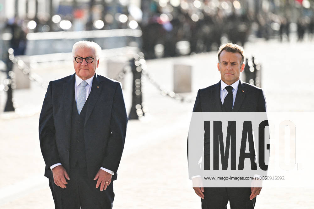President Emmanuel Macron and Frank-Walter Steinmeier, President of Germany, at a ceremony at the Arc de Triomphe in Paris on October 8, 2026, in honor of the state visit of the President of Germany and his wife to France. Christian Liewig Bestimage President Emmanuel Macron and his wife Brigitte Macron welcome Frank-Walter Steinmeier, President of Germany, and his wife, Elke Büdenbender, for a ceremony at the Arc de Triomphe in Paris on October 8, 2026, Paris, France