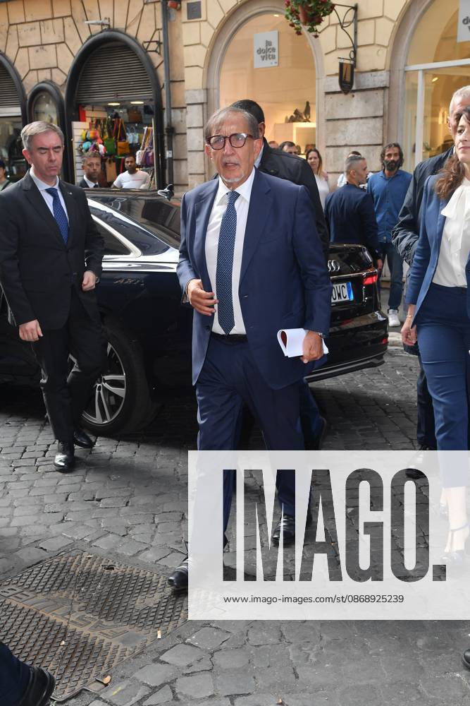 IPA89427994 - Rome, Teatro Sistina: Celebration marking the 150th anniversary of *Corriere della Sera*. Pictured: Ignazio La Russa