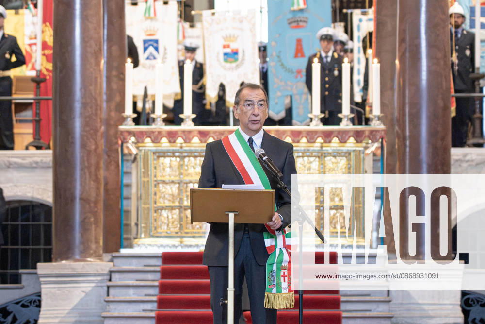 IPA89429970 - Milan, October 8, 26, Basilica of SantAmbrogio, Eucharistic celebration marking the 25th anniversary of the Linate plane crash Pictured: Milan Mayor Giuseppe Sala
