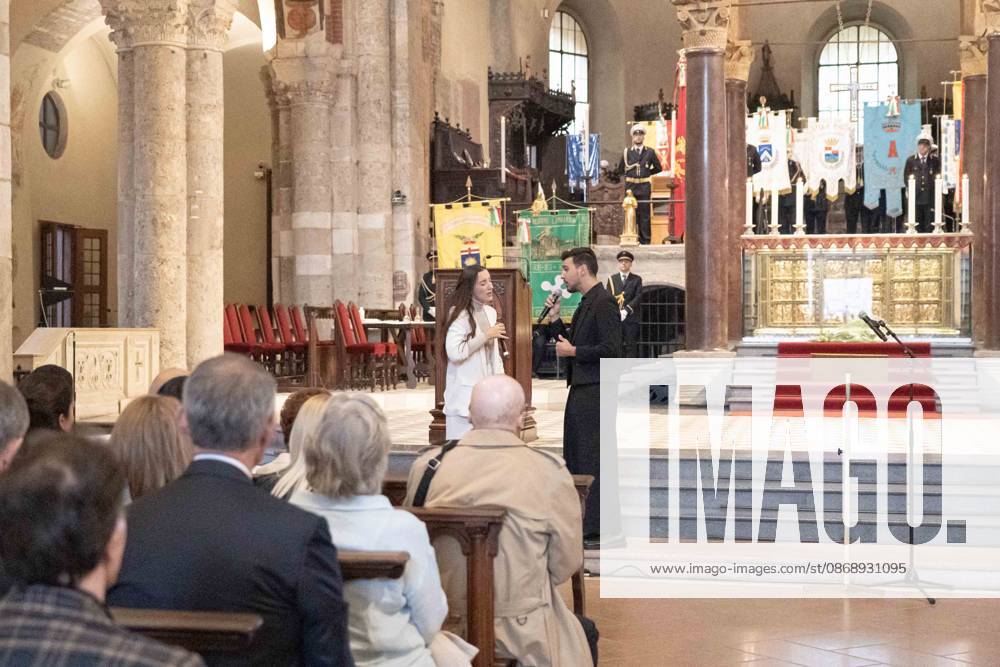 IPA89429975 - Milan, October 8, 26, Basilica of St. Ambrose, Eucharistic celebration marking the 25th anniversary of the Linate plane crash